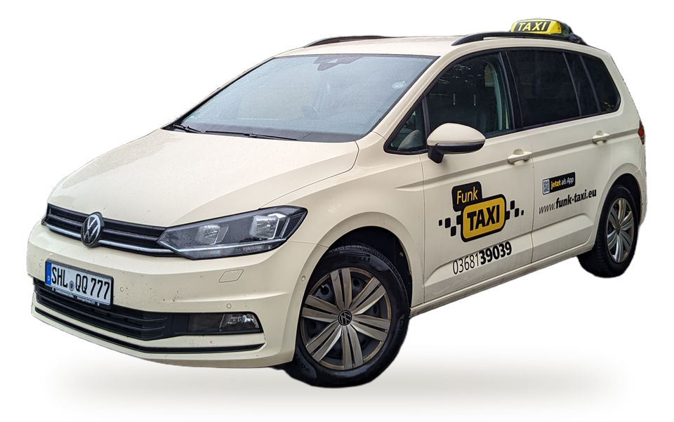 Taxi von Funk Taxi Suhl mit Dachzeichen